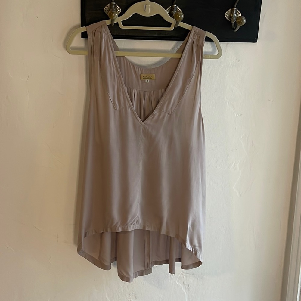 Beige Sz M rayon swing tank